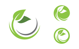 Nature leaf ecology vegan concept Logo illustration v.47