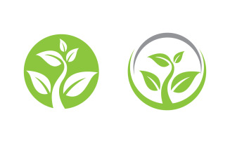 Nature leaf ecology vegan concept Logo illustration v.48