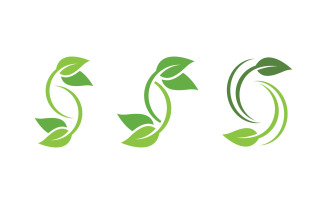 Nature leaf ecology vegan concept Logo illustration v.49