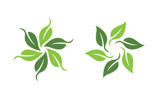 Nature leaf ecology vegan concept Logo illustration v.50
