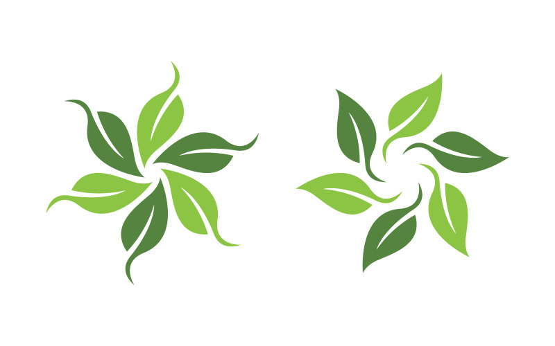 Nature leaf ecology vegan concept Logo illustration v.50 Logo Template