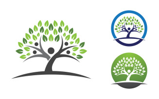 Nature leaf ecology vegan concept Logo illustration v.52