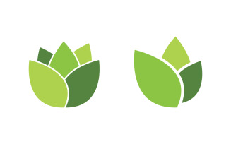 Nature leaf ecology vegan concept Logo illustration v.54