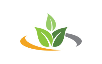 Nature leaf ecology vegan concept Logo illustration v.55