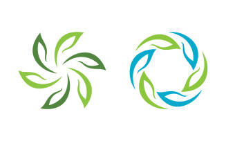 Nature leaf ecology vegan concept Logo illustration v.56