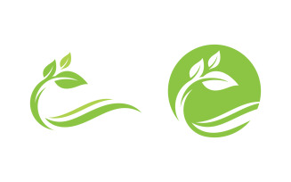 Nature leaf ecology vegan concept Logo illustration v.58