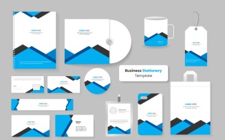 Office stationery template set , Professional abstract brand identity stationery set .
