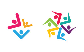 Community and adoption care network and social icon illustration v.77