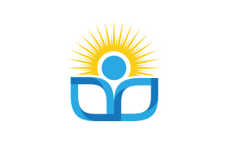 Healthy life Human character logo sign illustration v.184