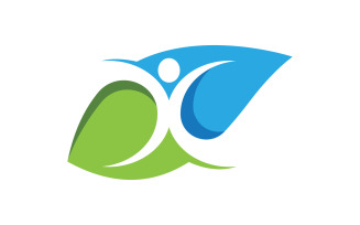 Healthy life Human character logo sign illustration v.185