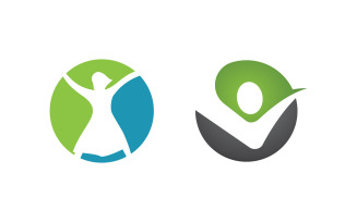 Healthy life Human character logo sign illustration v.186