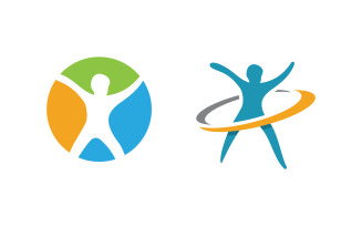 Healthy life Human character logo sign illustration v.187