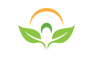 Healthy life Human character logo sign illustration v.190