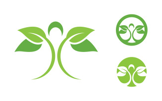 Healthy life Human character logo sign illustration v.191