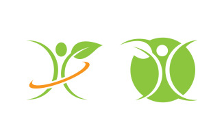 Healthy life Human character logo sign illustration v.192