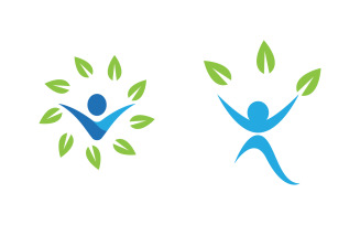 Healthy life Human character logo sign illustration v.194