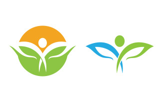 Healthy life Human character logo sign illustration v.195