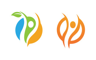 Healthy life Human character logo sign illustration vi.179