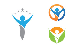Healthy life Human character logo sign illustration vi.180
