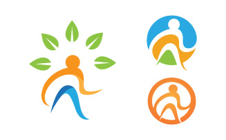Healthy life Human character logo sign illustration vi.182