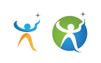 Healthy life Human character logo sign illustration vi.183