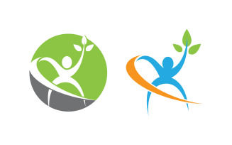 Healthy life Human character logo sign illustration vi.184