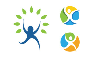 Healthy life Human character logo sign illustration vi.186
