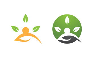 Healthy life Human character logo sign illustration vx.178