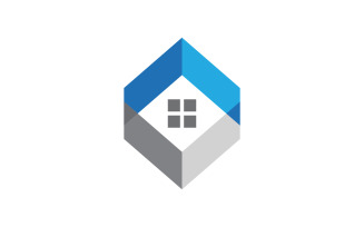 Home industrial Property concept icon logo illustration v.173