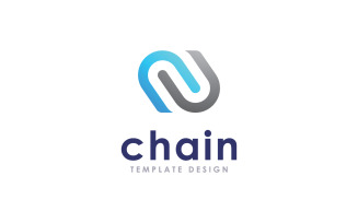 Chain and technology vector logo design V11