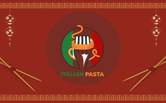 Italian Pasta logo design Template