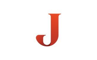 Letter J logo symbol design template elements V1