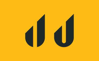 Letter J logo symbol design template elements V6