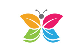 Butterfly Beauty Vector icon logo design template v.40