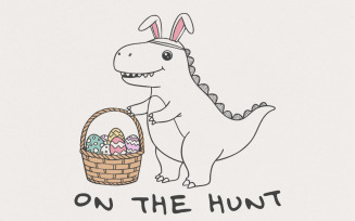 Dino Easter PNG, Retro Easter Design, Funny Easter PNG, Cute Sublimation, Easter Kids PNG, Bunny