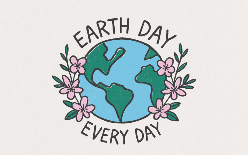 Earth Day Everyday Shirt PNG, Nature Lover Shirt, Eco Friendly Shirt, Climate Change Shirt, Save Illustration