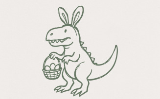 Easter Dinosaur Png, Dinosaur Easter Bunny, Retro Easter Png, Kids Easter Png for Shirts,