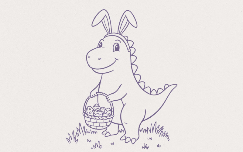 Easter Png, Dinosaur Easter, Easter Bunny Png, Retro Easter Png, Kids Easter Png, Sublimation Illustration
