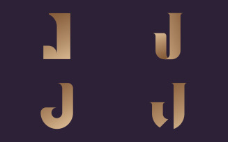 Letter J logo symbol design template elements V19