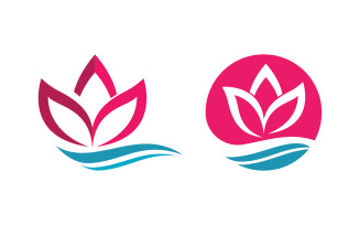 Lotus Logo Beauty Salon Cosmetic skincare vector icon design v.57