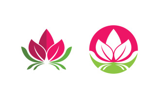 Lotus Logo Beauty Salon Cosmetic skincare vector icon design v.58