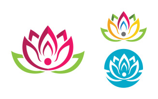 Lotus Logo Beauty Salon Cosmetic skincare vector icon design v.66