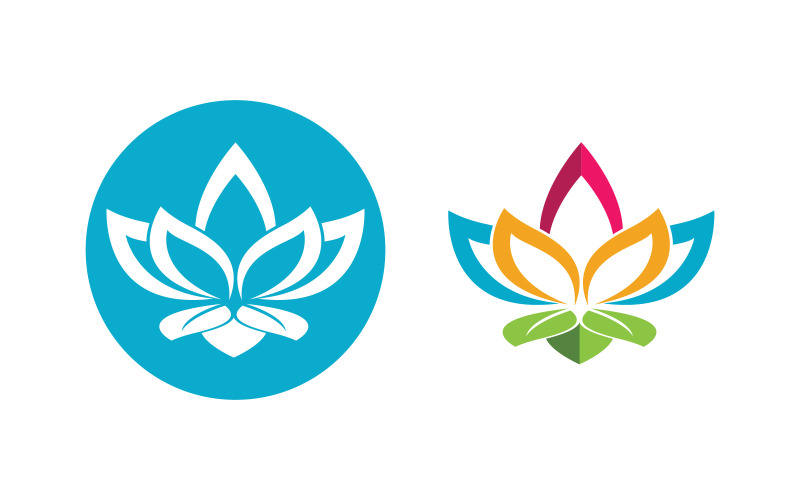 Lotus Logo Beauty Salon Cosmetic skincare vector icon design v.73 Logo Template