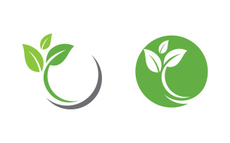 Nature leaf ecology vegan concept Logo illustration v.62