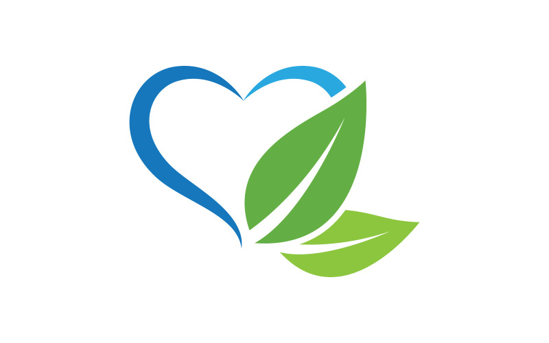 Nature leaf ecology vegan concept Logo illustration v.69 Logo Template