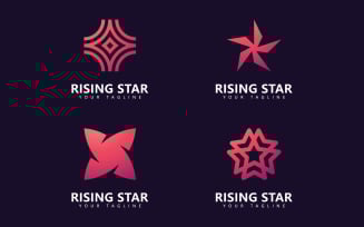 Star logo design template, Simple Star logo design V13