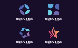 Star logo design template, Simple Star logo design V15