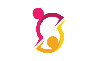 Community and adoption care network and social icon illustration v.85