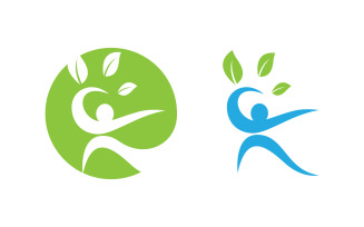 Healthy life Human character logo sign illustration v.200