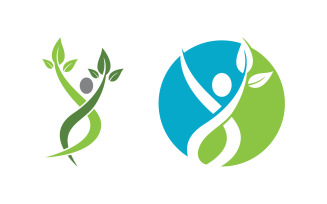 Healthy life Human character logo sign illustration v.201